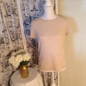 Evelyn Cashmere Short Sleeve Sweater/Shirt